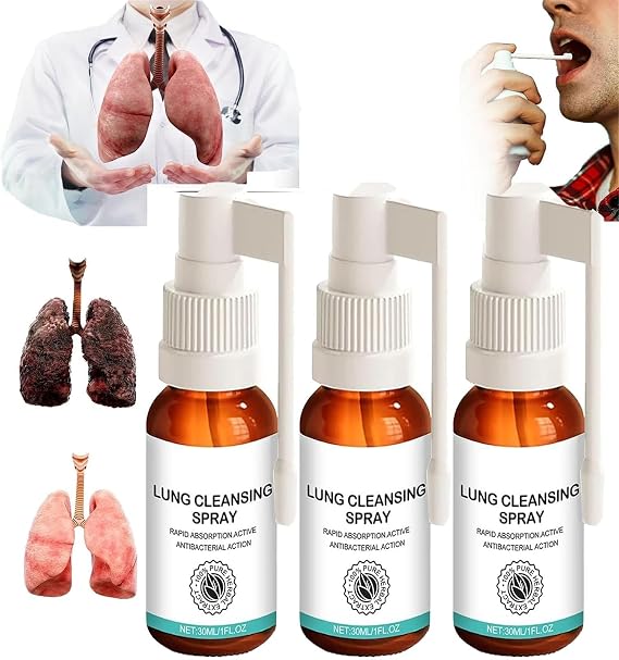Medilisk Lung Cleansing Spray - Herbal Lung Cleansing Spray,Lung Cleansing Spray Medalisk,Herbal Lung Cleanse Mist,Powerful Lung Support, Lung Exerciser, Organic Plant Extracts (3pcs)