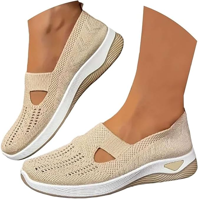 Orthopedic Sneakers for Women Trendy Wide Width Breathable Comfortable Non Slip Casual Walking Workout Gym Sneaker Shoes