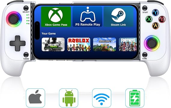 スマホコントローラー- iPhone/Androidに対応 ゲームコントローラー 伸縮型