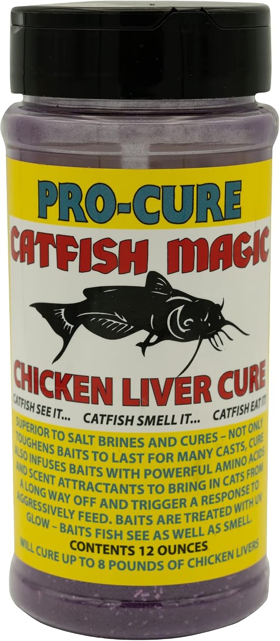 Pro-Cure Catfish Magic Chicken Liver Cure, 12 Ounce | Top pick for curing and adding color to your bait. Catfish can't resist!
