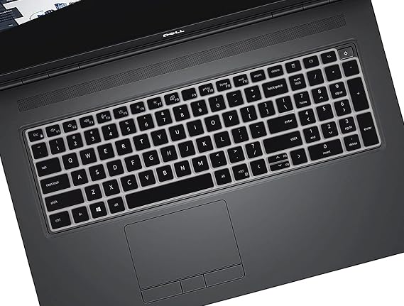 Keyboard Cover for 15.6" Dell Latitude 5520 5530 5540 5550 5531 3550 3540 & Precision 3560 3570 3580 3590 3561 3571 3581 3591 Laptop, Dell Latitude 5520 5530 5540 5550 Keyboard Skin Protector - Black