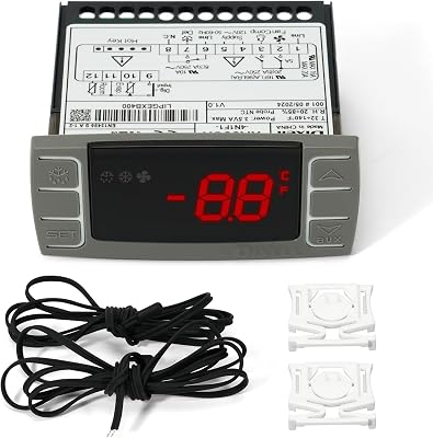 Fit for Dixell XR06CX-4N1F1 Temperature Controller-Functionality Upgrade, 120V 50-60hz #Replace for Dixell Controller W0302184 in Commercial RefrigeratorsFreezer