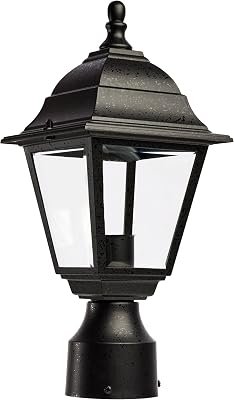 Nuvo Lighting 60548 Outdoor Post Lantern, 14 x 6 Inches, 60 Watts120 Volts Black