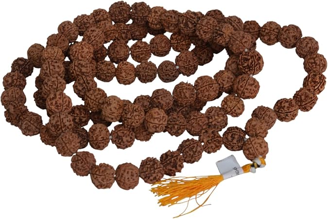LAB Certified 5 Mukhi Rudraksha Kantha Mala 108+1 Beads | 22mm Natural Nepal Rudraksh Rosary | Lord Shiva Japa Prayer Mala for Meditation, Puja & Spiritual Healing | Powerful Rare Rudraksha Beads