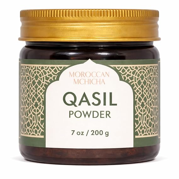 Qasil Powder, 7 oz / 200 g 100% Pure Zizyphus Jujuba Leaf for Face, Body, Hair & Scalp Care Plant-Based Beauty Mask Powder, Poudre de Qasil