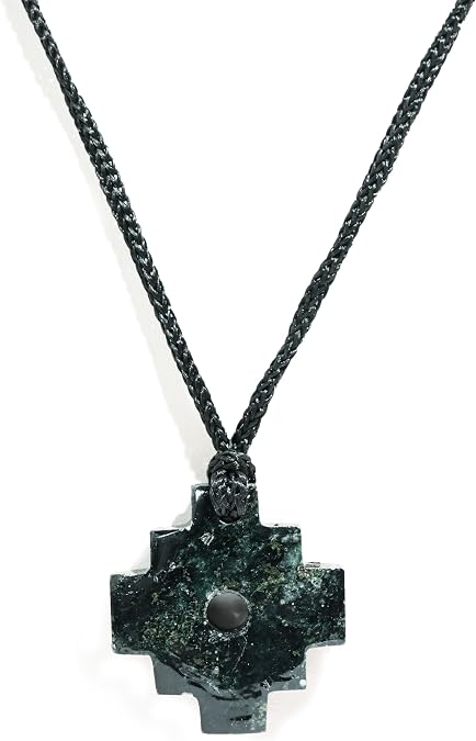 Shamans Market Peruvian Chakana Necklace, Black Cord