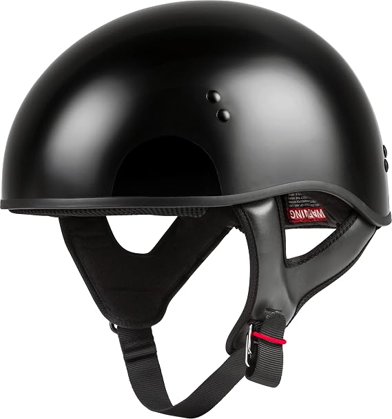 GMAX HH-45 Motorcycle Street Half Helmet (Black, 2X-Large)