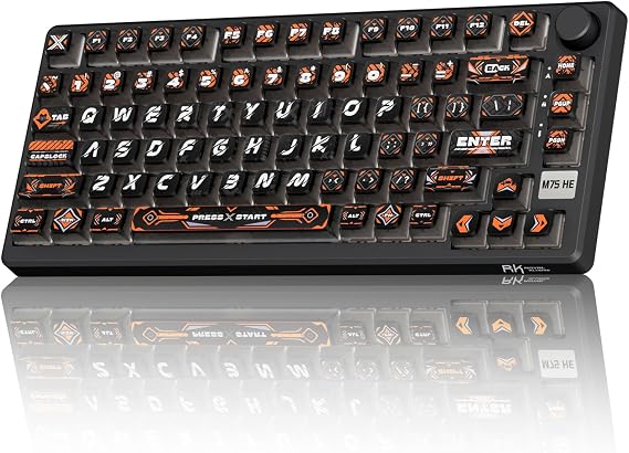 RK ROYAL KLUDGE M75 Hall Effect Mechanical Gaming Keyboard, Magnetic Switch