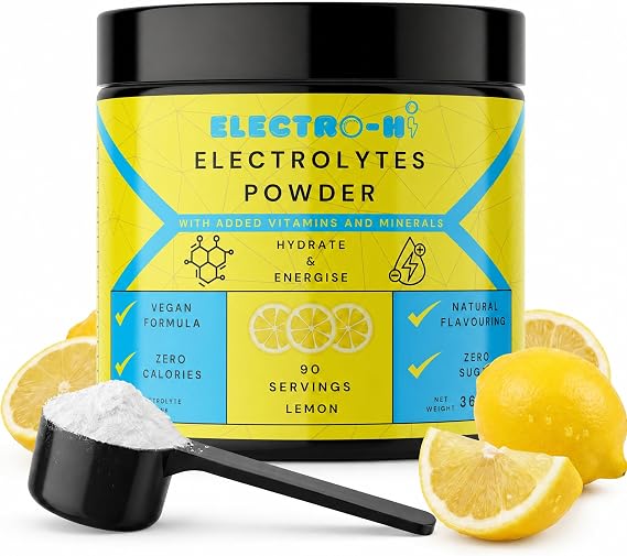Rapid Hydration Electrolyte Powder | Zero Calorie & Sugar-Free Drink Mix | Lemon, 90 Servings