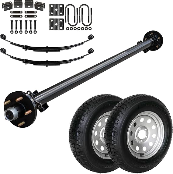3500 lb Light Duty Single Axle TK Trailer Kit - 3.5K Capacity (Original Series), 73" Hubface 58" Spring Center / 5x5 Bolt Pattern