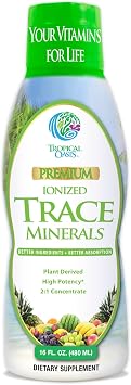 Tropical Oasis - Premium Ionized Plant Based Trace Minerals Liquid Formula- 74 essential minerals in liquid form for up to 96% Absorption - 16 oz, 32 servings
