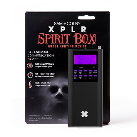 Sam and Colby XPLR Spirit Box | Paranormal Detection Equipment; Haunted Survival; Ghost Hunter Scanner; EMF and EVP Detector; Comprehensive Tool for Spirit Communication