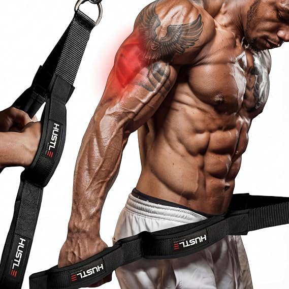 Tricep Pull Down Rope - Long Tricep Rope Cable Attachment With 2 Sets of Anti-Slip Neoprene Handles For Greater Range Of Motion - Gym Rope For Push Downs, Crunches, Facepulls - Cable Rope