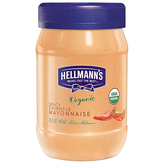 Hellmann's Organic Mayonnaise Spicy Chipotle Mayo Condiment and Sandwich Spread 15 oz