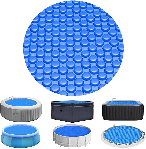 Evoio Bubble Solar Pool Cover 10 ft Round for Above Ground Inground Pools