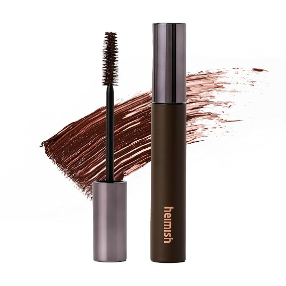 HEIMISH Dailism Volumizing Mascara Brown, Tubing Mascara, Smudge Proof, Waterproof, Lengthening, Non Clumping, Washable, Smudge Stop Berry Brown Korean Mascara, Korean Skincare, 0.32 fl oz / 9g