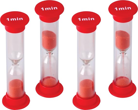 Teacher Created Resources 1 Minute Sand Timer - Small (20646), Red