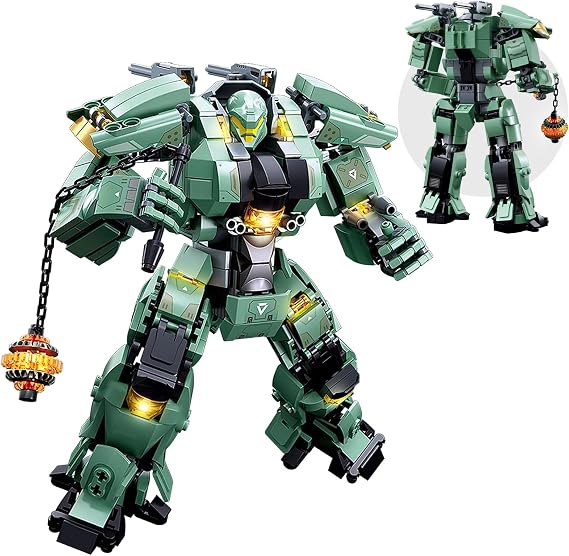HIGH GODO Transforming Mecha Robot Building Blocks Set, 542PCS Warrior City Mecha Model, Cool Robots Gift for Adult Collector Teen