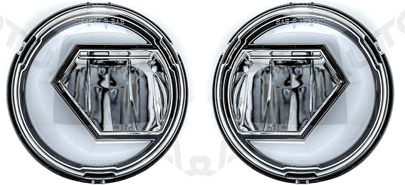 Clear lens+LED Fog Light+LED Running Light 1 Pair for 07-17 Jeep JK Wrangler