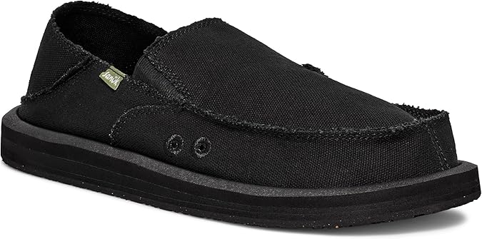Sanuk Donny Mens Loafers - Slip On Shoes with Memory Foam Footbed | Mens shoes, slip on shoes for men, mens slip-on loafers, memory foam footbed, casual everyday wear