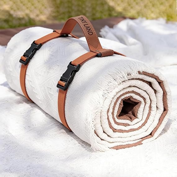 Tiny Land Picnic Blankets, 2 in1 Double Layer Waterproof Mat + Blanket