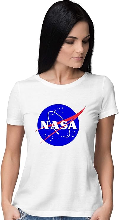 Go All Out Womens Blue NASA Logo T-Shirt