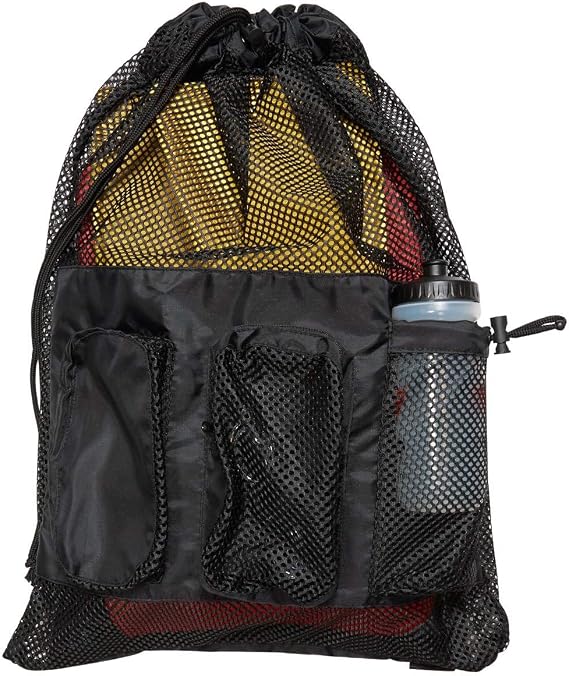 Sporti Mesh Swimming Equipment Backpack, Drawstring Gear Bag for Swimmers