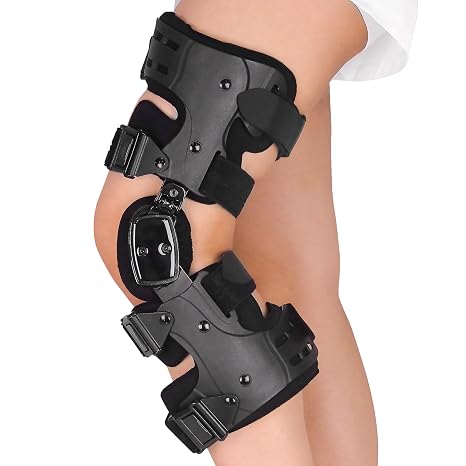 Unloader Knee Brace - Lightweight, Low Profile OA Knee Brace for Arthritis Pain Knee Joint Pain and Support - Premium Knee Support for Medial and Lateral Knee Pain Black(Left Leg)