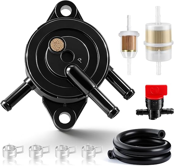 Fuel Pump for Kohler 17HP-25 HP Small Engine Lawn Mower Tractor, Gas Vacuum Fuel Pump with Fuel Filter for Honda for Yamaha for John Deere