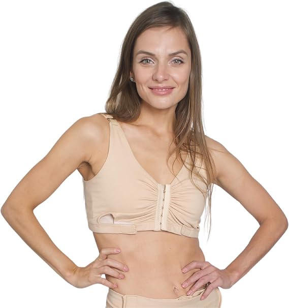 Women Post Surgery Compression Everyday Bras Mastectomy Support Bra with Adjustable Straps