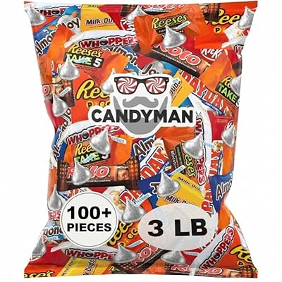 CANDYMAN 3 Pound Bulk Chocolate Candy, Individually Wrapped Assorted Mini Chocolate Bars Variety Pack for Office, Parties & Holidays, Easter