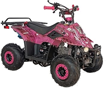 110cc ATV Four Wheelers Fully Automatic 4 Stroke Engine 16 Tires Quads for Kids Carbon Fiber
