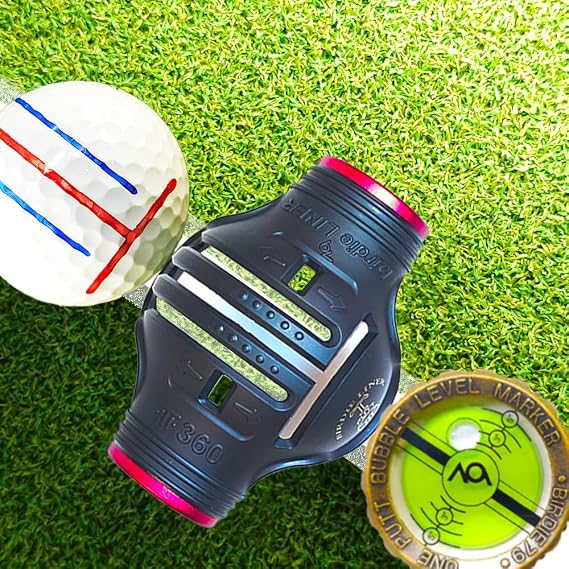 BIRDIE79 Golf Precision Bundle: T-Putt Triple-Line Marker & ProGreen Reader Set Premium Tools for Alignment and Green Reading