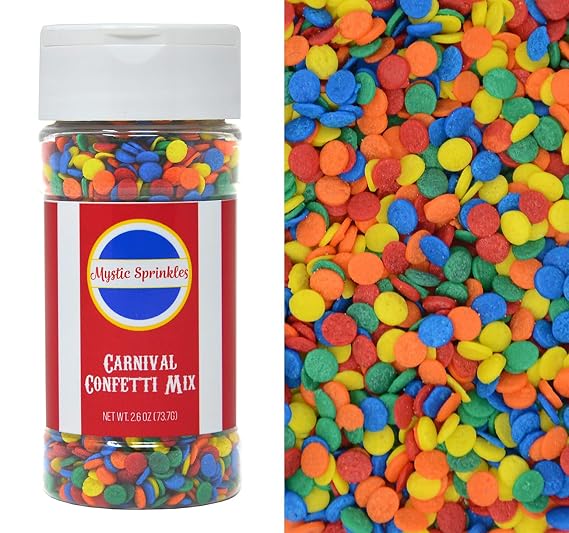 Mystic Sprinkles Confetti Sprinkle Mixes (Carnival Confetti Mix 2.6oz)