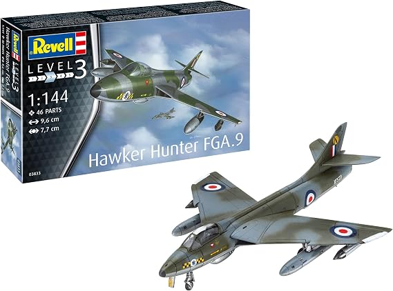 Revell 03833 Hawker Hunter FGA.9 1:144 Ölçekli Yapısız/Boyasız Plastik Model Kiti