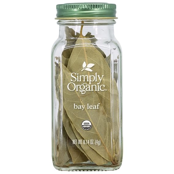 Simply Organic Bay Leaf, Certified Organic | 0.14 oz | Pack of 6 | Laurus nobilis
