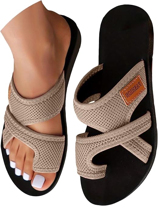 Sandals for Women 2025 Summer Casual Open Toe Beach Vacation Shoes Trendy Comfortable Sandal for womens