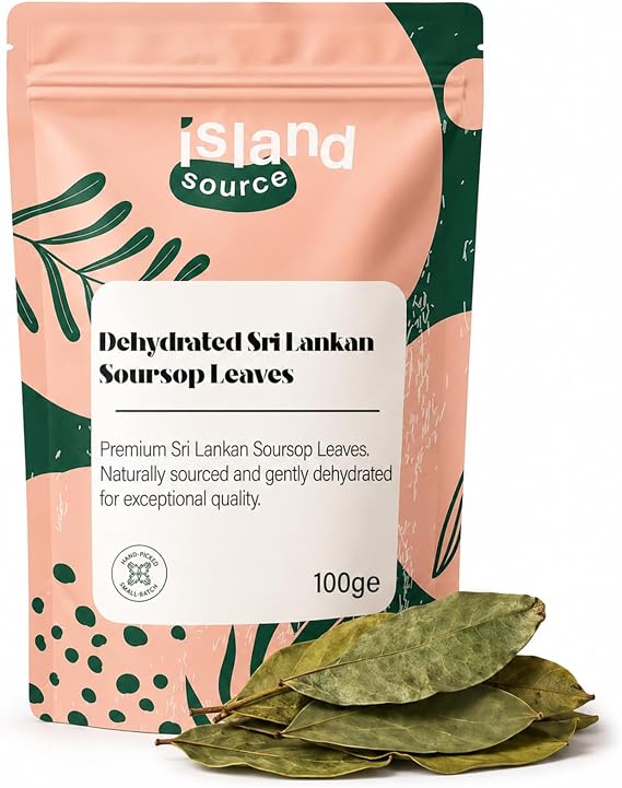 Soursop Leaves 100g Handpicked Dehydrated - Natural Soursop Leaves by Island Source