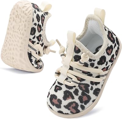 Besroad Baby Boys Girls First Walking Shoes Infant Crib Shoes Breathable Slip On Sneaker Lightweight Barefoot Shoe for Babies