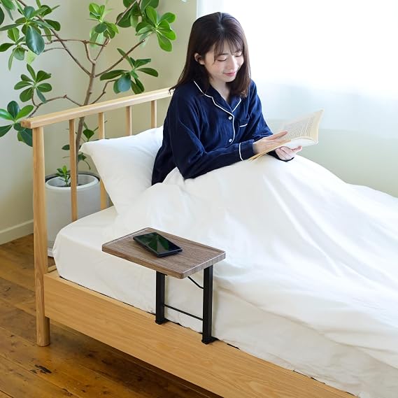 Yamazen YBG-29T DOK/MBK Bed Guard, Adults, Fall Prevention, Folding Shelf, Futon Slip Prevention, Bed Table, Foldable, Easy to Install, Width 11.6 x Depth 20.9 x Height 12.0 inches 29.5 x 53 x 30.5