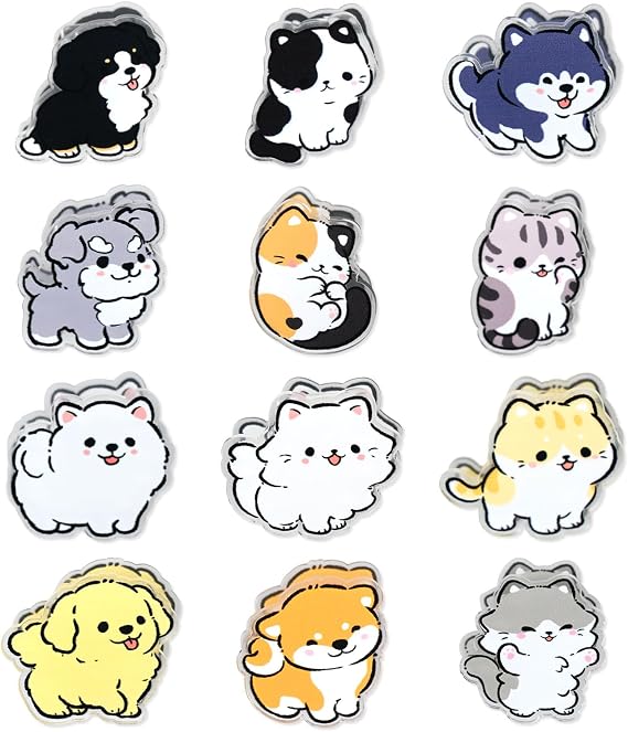Molybdix12 PCS Cat and Dog Chip Clips, Snack Bag Sealers and Food Clips