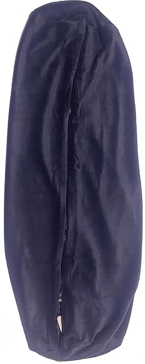 Therapists Choice Bolster Cover with Zipper Closure, Soft & Durable, Size: 6" x 27" (Cover Only, Bolster Not Included) (Dark Blue Velour)