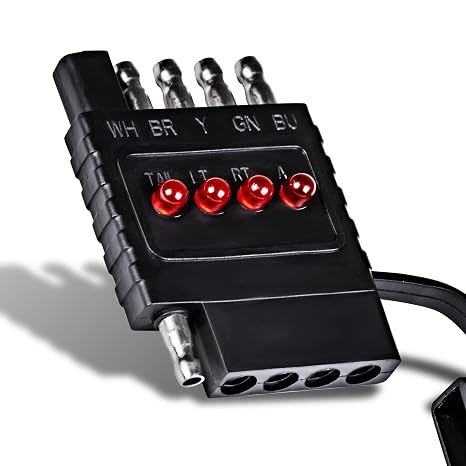 True MODS 5-Way Flat Trailer Light Tester 5-Pin Wiring Circuit Test