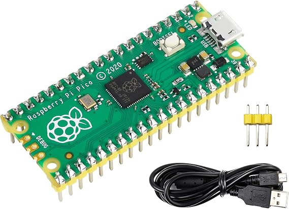 Raspberry Pi Pico Microcontroller Board, RP2040 Dual-core Arm Cortex M0+ Processor, Flexible Single Board Computer