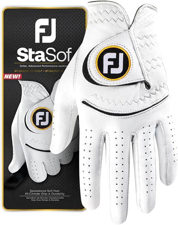 Footjoy StaSof Men's Golf Glove - White Large Left Hand Worn