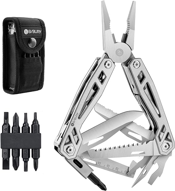 BIBURY Multi Tool, 21 in 1 Multitools Pliers, Screwdriver for Camping EDC