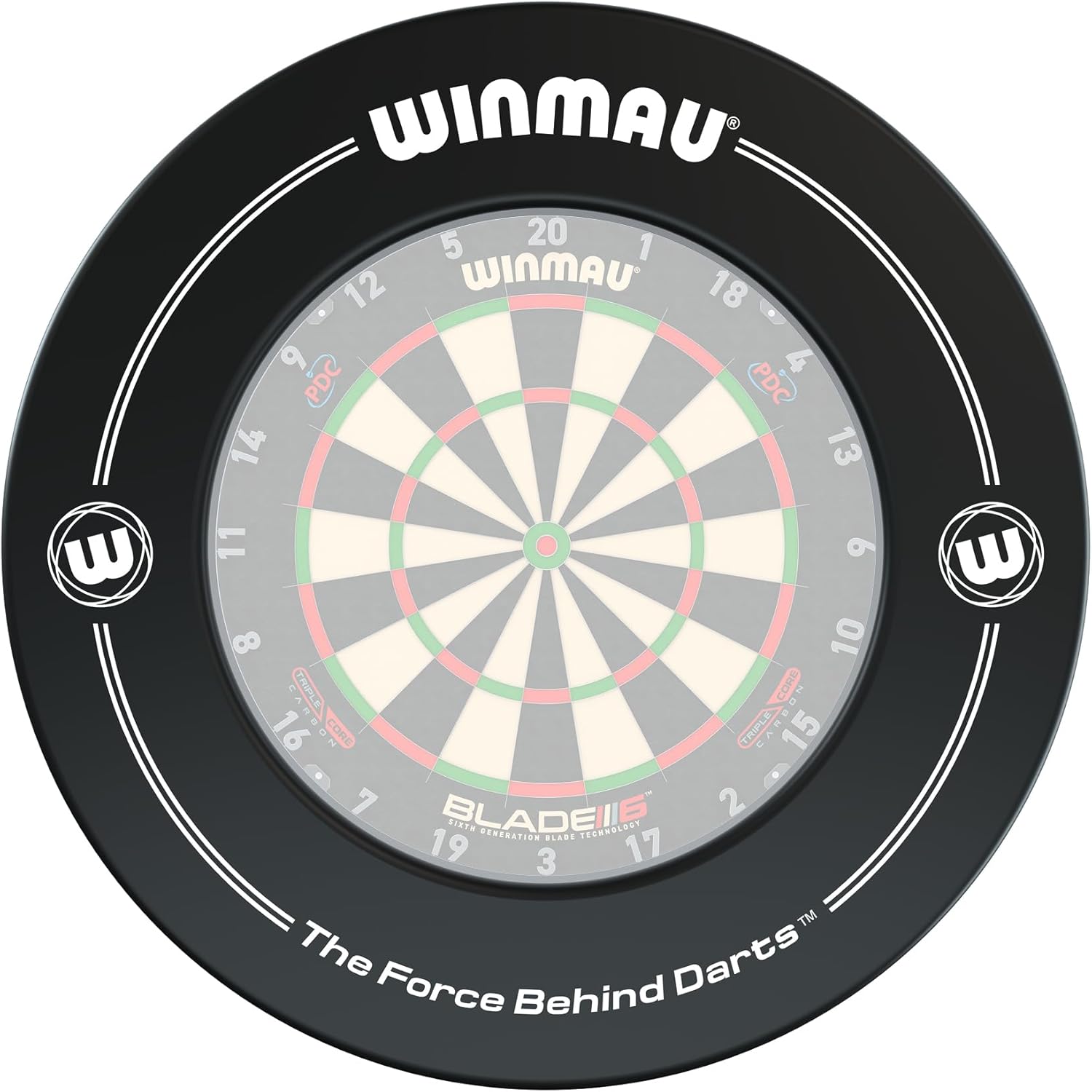 WINMAU Black Printed Dartboard Surround