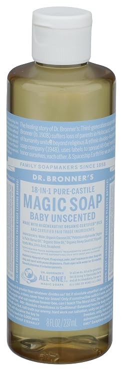 Dr Bronner's, Baby Soap Liquid Castile, 8 Fl Oz