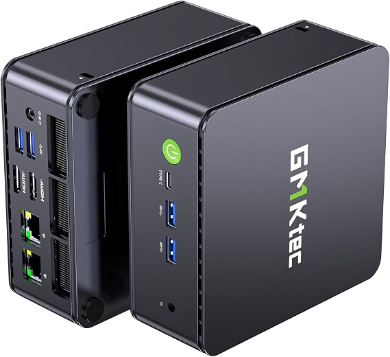 GMKtec G11 Mini PC Ryzen Embedded R2514 16GB DDR4 RAM 256GB PCIe M.2 SSD | Turbo 3.7GHz, Desktop Mini Computer for Office Home Business, Triple 4K