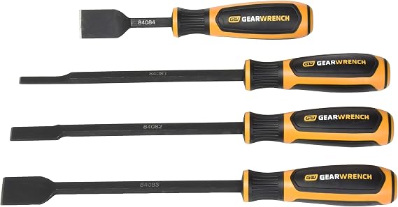 GearWrench 84080H Dual Material Wide Scraper Set, Square Steel Shaft, 4 Piece